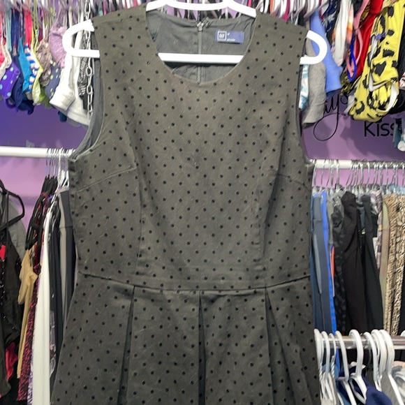 Ladies GAP Black dress feels suede like faux leather feel size 10 - Picture 3 of 9